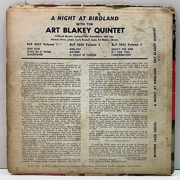 レキシントンオリジ★ART BLAKEY/A NIGHT AT BIRDLAND Art Blakey Quintet, Clifford Brown, Lou Donaldson, Horace