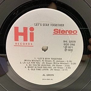 AL GREEN / Let's Stay Together (LP) / Hi | WAXPEND RECORDS