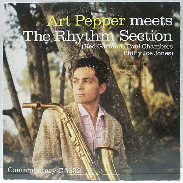 レコードメイン画像：激レア 1st 3色刷り プロモ 深溝 MONO 完全オリジナル ART PEPPER Meets The Rhythm Section ('57 Contemporary) PROMO マトD2 初回プレス