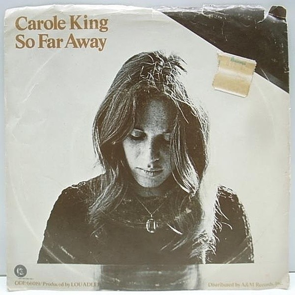 レコードメイン画像：希少 PS付き 7インチ Orig. CAROLE KING So Far Away 初回70ラベ