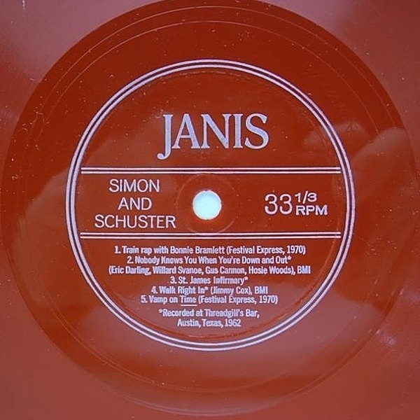 レコードメイン画像：限定 FLEXI 8 JANIS JOPLIN / LIMITED EDITION / BLUES ROCK