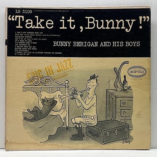 レコードメイン画像：良好盤!! MONO 深溝 コーティング仕様 BUNNY BERIGAN Take It Bunny ('55 Epic) Steig 猫ジャケ シリーズ人気作 バニー・ベリガン 希少 LP