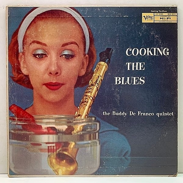 レコードメイン画像：US 完全オリジナル MONO 1stトランペッター 深溝 BUDDY DeFRANCO Cooking The Blues ('58 Verve) SONNY CLARK, TAL FARLOW 参加