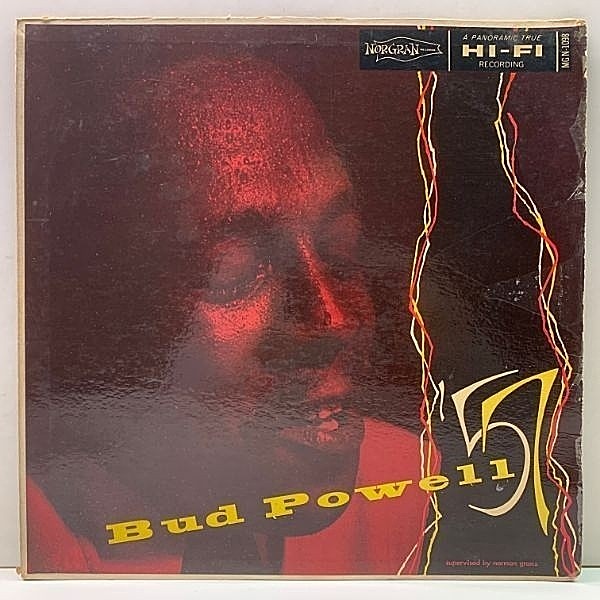 レコードメイン画像：US 黄Norgran MONO 深溝 BUD POWELL '57 2種のピアノトリオ演奏・絶頂期を捉えた傑作盤 [Jazz Original] Percy Heath, Max Roach ほか