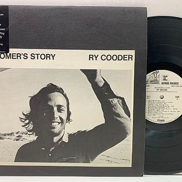 レコードメイン画像：入手難 白プロモ + 曲目ステッカー付き 美盤!! USオリジナル RY COODER Boomer's Story ('72 Reprise) ライ・クーダー／流れ者の物語 LP