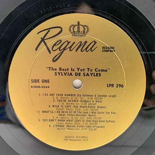 SYLVIA DE SAYLES / The Best Is Yet To Come (LP) / Regina