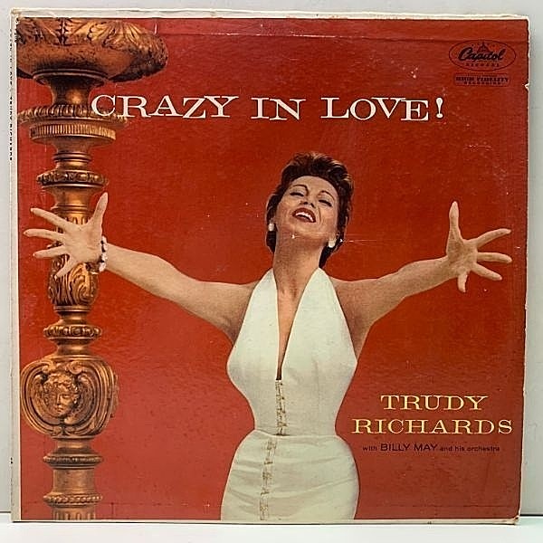 レコードメイン画像：MONO 初版ターコイズ USオリジナル TRUDY RICHARDS Crazy In Love ('57 Capitol) w/BILLY MAYと相まる知られざる実力派の瑞々しい唯一作