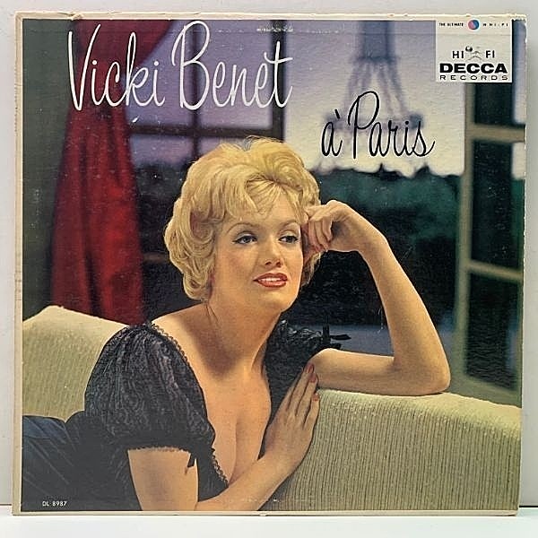 レコードメイン画像：良好!音質抜群! プロモ FLAT MONO 深溝 USオリジナル VICKI BENET A Paris (Decca DL 8987) ヴィッキ・ベネ 米 初回モノラル Promo copy