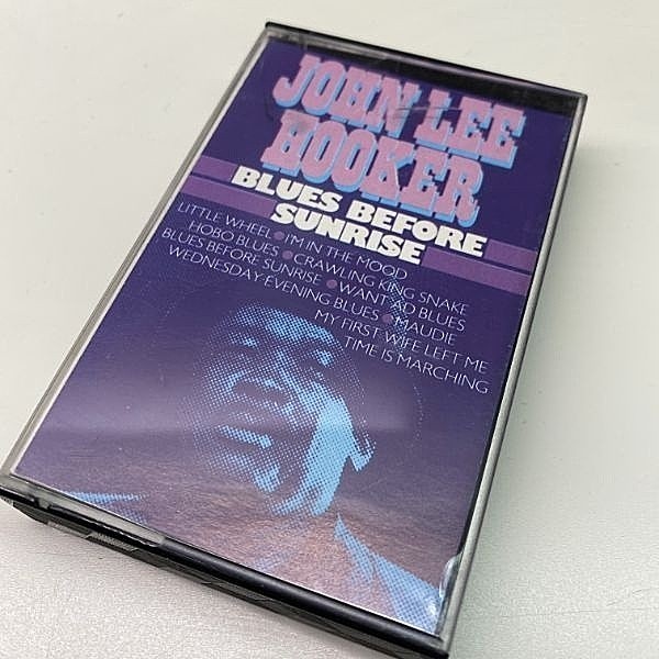 レコードメイン画像：	 ITALY(伊)製 CASSETTE TAPE／テープ JOHN LEE HOOKER Blues Before Sunrise (Cleo) ジョン・リー・フッカー 初期音源集