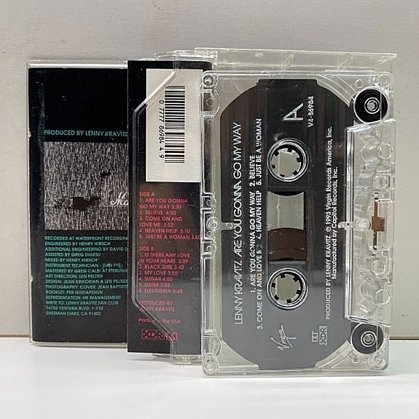 LENNY KRAVITZ Are You Gonna Go My Way (CASSETTE TAPE) Virgin WAXPEND  RECORDS