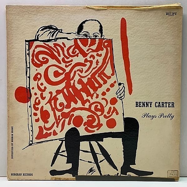 レコードメイン画像：US 完全オリジナル [JATPリム] BENNY CARTER Plays Pretty ('55 Norgran MGN-1015) 深溝 MONO David Stone Martin, DSMジャケット