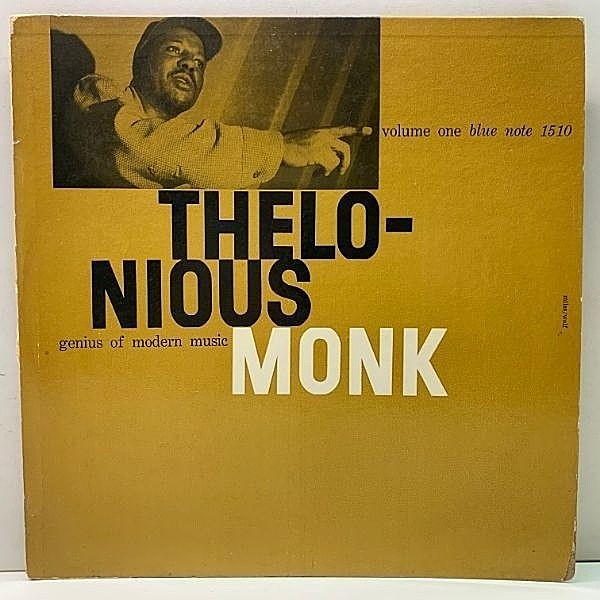 レコードメイン画像：激レア LEXINGTON 額縁 FLAT USオリジナル THELONIOUS MONK Genius Of Modern Music Vol. 1 (Blue Note BLP 1510) フラット 手書きRVG 耳