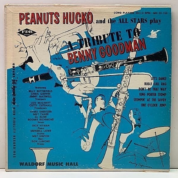 レコードメイン画像：良好盤!! 10インチ FLAT 深溝 USオリジナル PEANUTS HUCKO A Tribute To Benny Goodman ('56 Waldorf Music Hall) 米 原盤 初回プレス
