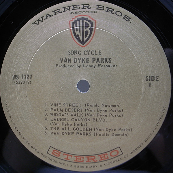 VAN DYKE PARKS / Song Cycle (LP) / Warner Bros. | WAXPEND RECORDS