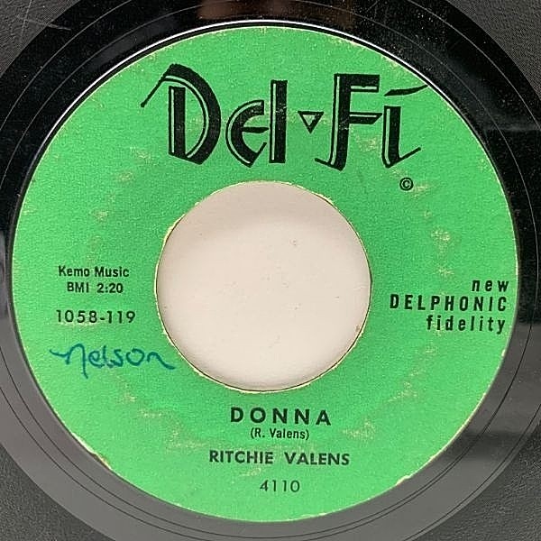 レコードメイン画像：USオリジナル 7インチ RITCHIE VALENS Donna / La Bamba ('58 Del-Fi) リッチー・ヴァレンス 17歳で早逝したR&Rスター 45RPM.