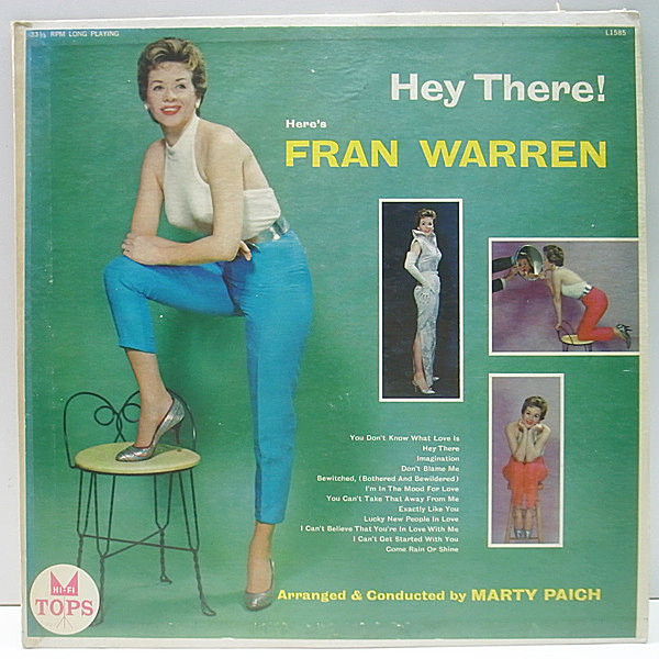 レコードメイン画像：初回 FLAT 深溝 MONO オリジナル FRAN WARREN Hey There! ('57 Tops) MARTY PAICH, DON FAGERQUIST, BUDDY CLARK 他 フラン・ウォーレン LP
