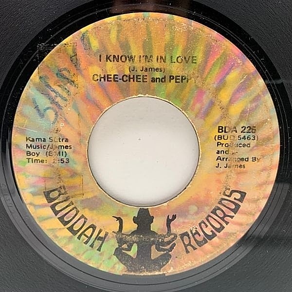 レコードメイン画像：USオリジナル 7インチ CHEE-CHEE & PEPPY I Know I'm In Love ('71 Buddah) サム・クックの息子 バブルガム・ソウル 45RPM.