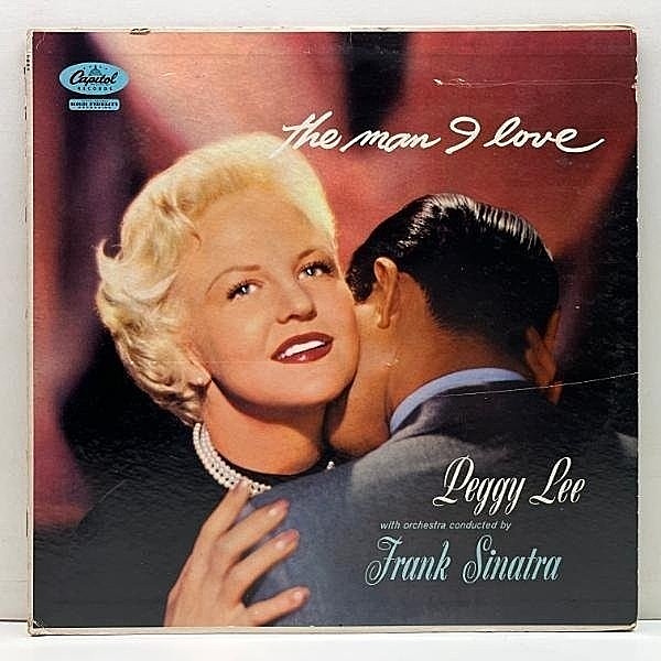 レコードメイン画像：USオリジナル MONO 初版ターコイズ PEGGY LEE The Man I Love ('57 Capitol) w/ Frank Sinatra(cond.) Nelson Riddle(arr.)