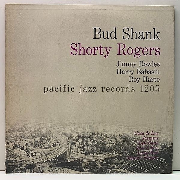 レコードメイン画像：良再生!! フラット USオリジナル MONO 深溝 BUD SHANK / SHORTY ROGERS / BILL PERKINS (Pacific Jazz PJ 1205) 昼と夜のバド・シャンク