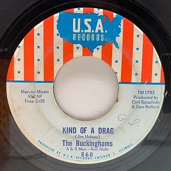 レコードメイン画像：【シカゴの学生ガレージ・サイケ】7インチ USオリジナル BUCKINGHAMS Kind Of A Drag ('66 USA) バッキンガムス 45RPM.
