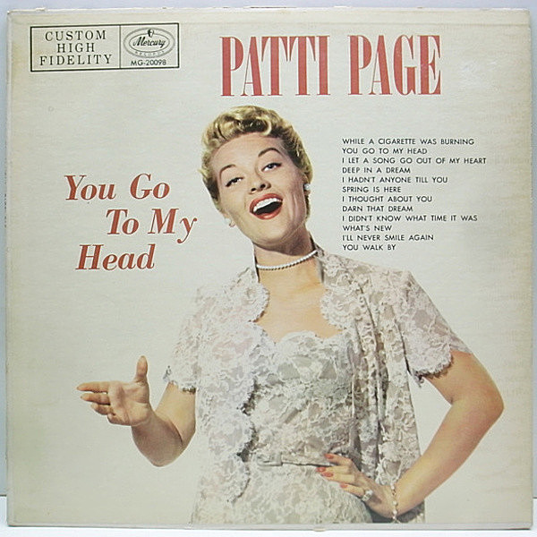 レコードメイン画像：美再生!良盤! MONO両溝 Orig. PATTI PAGE You Go To My Head '56