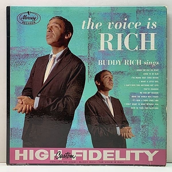 レコードメイン画像：良好盤!! USオリジナル MONO 深溝 BUDDY RICH The Voice Is Rich ('59 Mercury) 独特の魅力に溢れた味わい深いリッチなヴォーカル作品