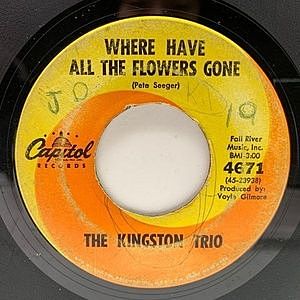 レコード画像：KINGSTON TRIO / Where Have All The Flowers Gone