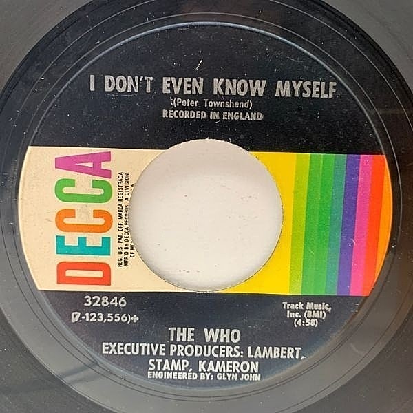 レコードメイン画像：【Radio Edit Ver. 収録】USオリジナル 7インチ WHO Won't Get Fooled Again ('71 Decca) ザ・フー 無法の世界 45RPM.