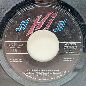 レコード画像：AL GREEN / Call Me (Come Back Home)