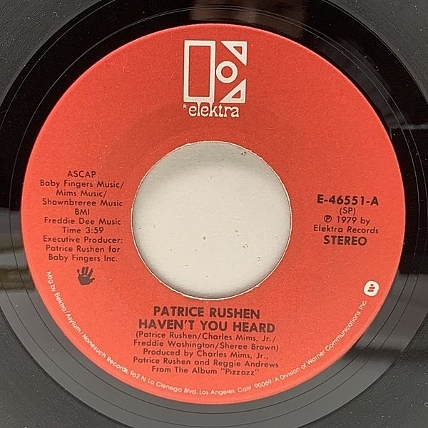 レコードメイン画像：良好!! 7インチ USオリジナル PATRICE RUSHEN Haven't You Heard ('79 Elektra) パトリース・ラッシェン とどかぬ想い