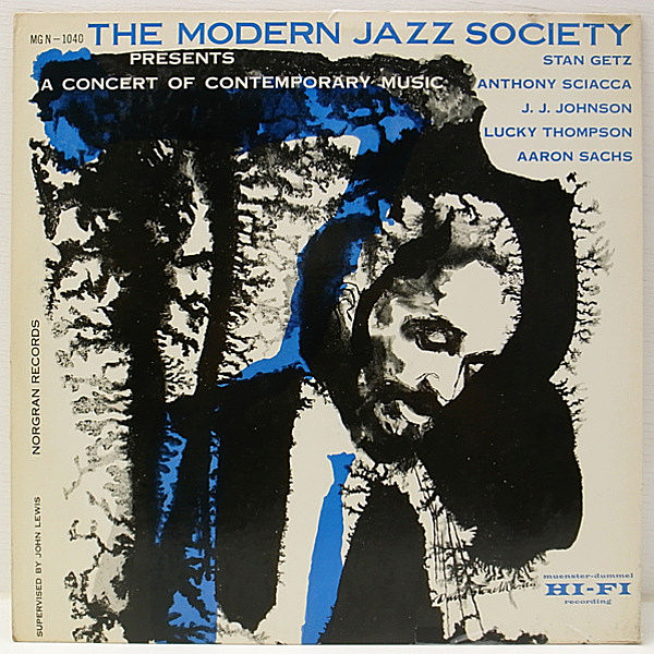 レコードメイン画像：【John Lewis, Stan Getz, Lucky Thompson】良好盤!! 黄Norgran 米オリジナル MODERN JAZZ SOCIETY A Concert Of Contemporary (MG N-1040)