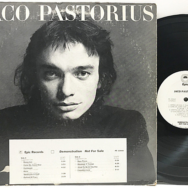 レコードメイン画像：激レア・白プロモ《初回オンリー／オリジナルMIX》美盤!! USオリジナル JACO PASTORIUS Same／ソロ・デビュー WHITE PROMO