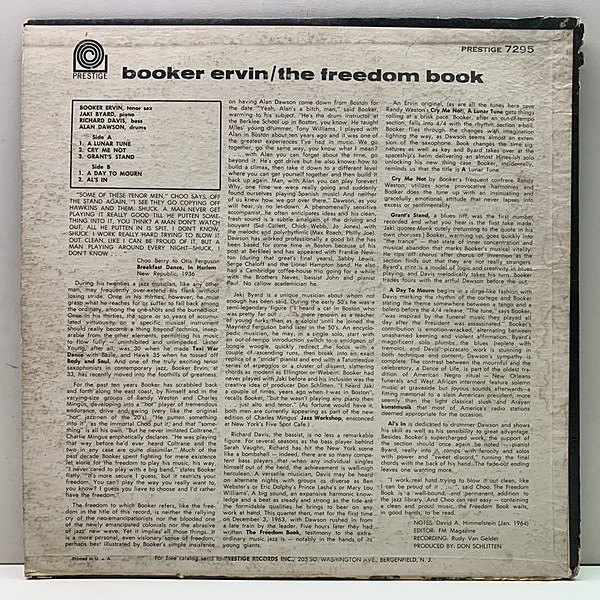 洋楽 Booker Ervin / The freedom book Booker Ervin – The Freedom Book – Vinyl (LP, Album, Mono