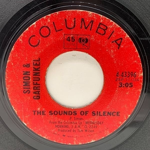 レコードメイン画像：USオリジナル 7インチ サイモンとガーファンクル SIMON and GARFUNKEL The Sounds Of Silence ('65 4-43396) サウンド・オブ・サイレンス