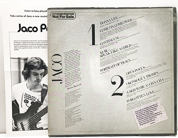 JACO PASTORIUS / Same (LP) / Epic | WAXPEND RECORDS