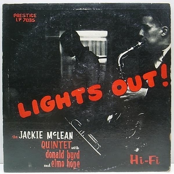 レコードメイン画像：NYC 額縁 USオリジナル JACKIE McLEAN Lights Out (Prestige 7035) MONO 手書きRVG 深溝 Donald Byrd, Elmo Hope ほか