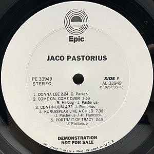 Jaco Pastorius ジャコ・パストリアス レコード LP vinyl Jaco Pastorius ジャコ・パストリアスの肖像 LP - その他公式 ストア