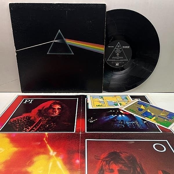 レコードメイン画像：【特大ポスター＋ステッカー付き】良好!! USオリジナル 手書きWly刻印 PINK FLOYD The Dark Side Of The Moon ('73 Harvest) 内溝ラベ LP