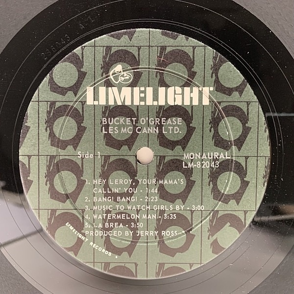 LES McCANN / Bucket O' Grease (LP) / Limelight | WAXPEND RECORDS