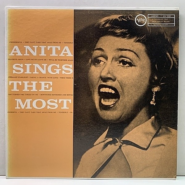 レコードメイン画像：美品 MONO JPNプレス ANITA O DAY Sings The Most (Verve MV 2501) w/ Oscar Peterson Trio アニタ・シングズ・ザ・モスト LP