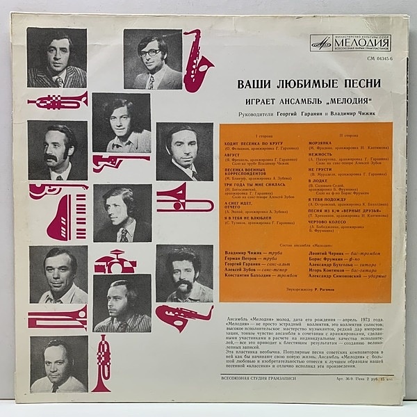 GEORGY GARANYAN / Your Favorite Songs (LP) / Melodiya