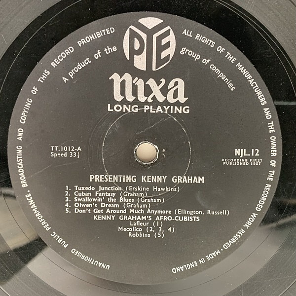 KENNY GRAHAM / Presenting Kenny Graham (LP) / Pye Nixa