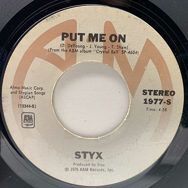 STYX / Come Sail Away (7) / A&M | WAXPEND RECORDS