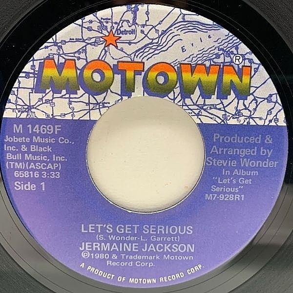 レコードメイン画像：USオリジナル 7インチ JERMAINE JACKSON Let's Get Serious ('80 Motown) STEVIE WONDER prod. グルーヴィーなファンキーディスコ名曲