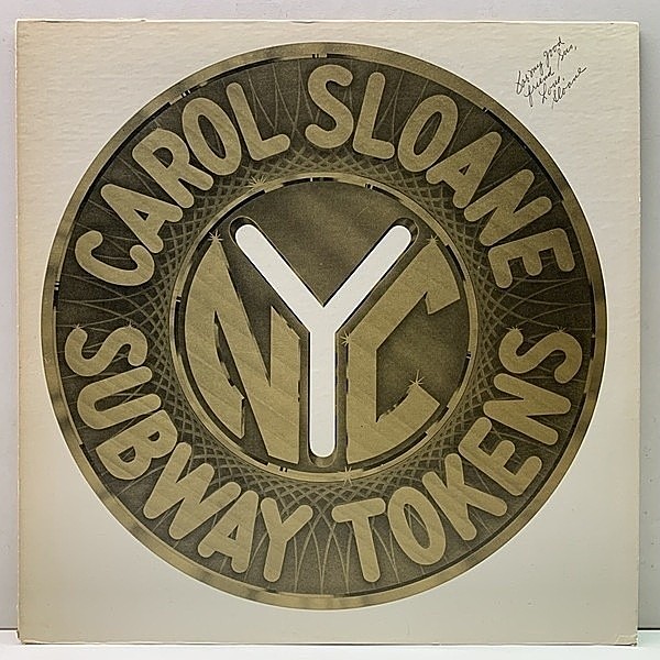 レコードメイン画像：美盤!!【直筆サイン入り】自主制作 オリジナル CAROL SLOANE Subway Tokens (Moonbeam) キャロル・スローン 地元の小箱クラブでの傑作Live!