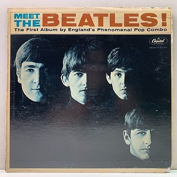 レコードメイン画像：MONO 美再生!! 虹ツヤ USオリジナル THE BEATLES Meet The Beatles ('64 Capitol) ミート・ザ・ビートルズ 米 初回 モノラル 茶文字ジャケ