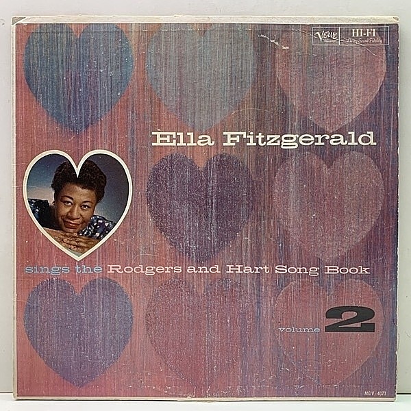 レコードメイン画像：概ね良好!! MONO 初期Verveリム 深溝 ELLA FITZGERALD Sings The Rodgers And Hart Song Book (Verve MG V-4023) 米 モノラル