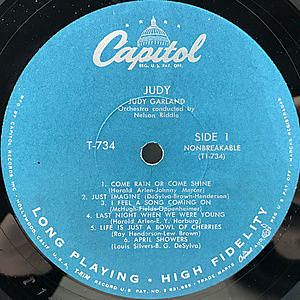 JUDY GARLAND / Judy (LP) / Capitol | WAXPEND RECORDS JUDY GARLAND / Judy (LP) / Capitol | WAXPEND RECORDS