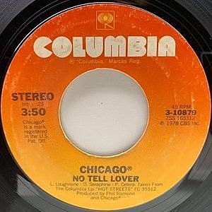 レコード画像：CHICAGO / No Tell Lover