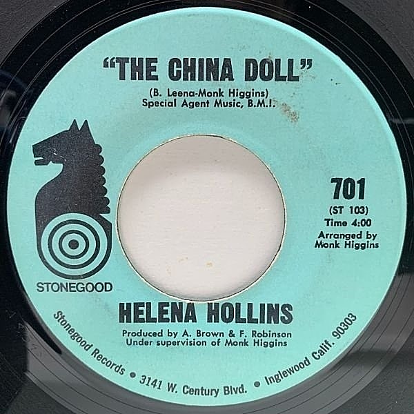 レコードメイン画像：レア 唯一のシングル 7'' USオリジナル HELEN HOLLINS The China Doll / Baby You're Right ('70 Stonegood) Gospel Soul Funk, 45RPM